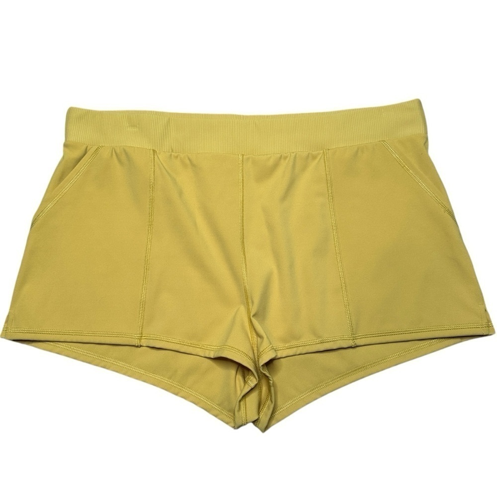 Free People Movement Move On Micro Shorts yellow XL
